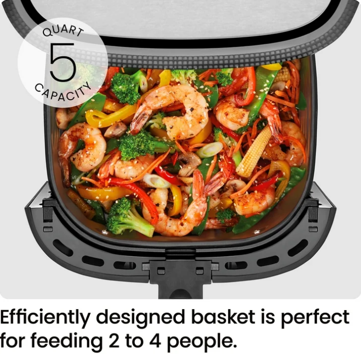 Chefman ExacTemp 5 Qt. Digital Air Fryer with Temperature Probe - Stainless Steel, New