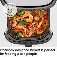 Chefman ExacTemp 5 Qt. Digital Air Fryer with Temperature Probe - Stainless Steel, New