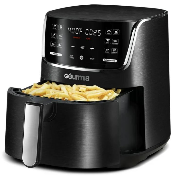 Gourmia 4 Qt Air Fryer with 12 Cooking Presets
