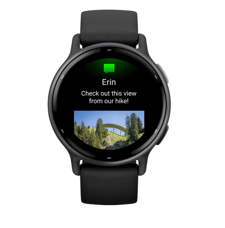 Garmin - vívoactive 5 GPS Smartwatch 42 mm Fiber-reinforced polymer - Slate Aluminum and Black