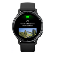 Garmin - vívoactive 5 GPS Smartwatch 42 mm Fiber-reinforced polymer - Slate Aluminum and Black