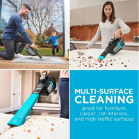 BLACK+DECKER Extra Length Dustbuster 12V Cordless Handheld Vacuum, More Powerful & Runtime, HHVK320J00W