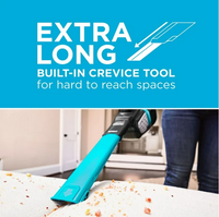 BLACK+DECKER Extra Length Dustbuster 12V Cordless Handheld Vacuum, More Powerful & Runtime, HHVK320J00W