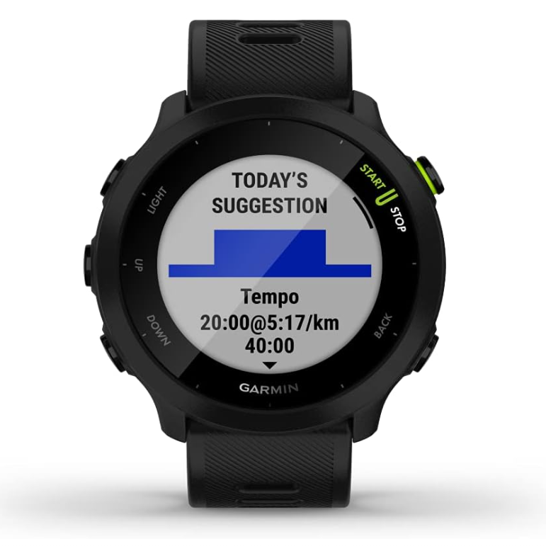 Garmin Forerunner 55, GPS Running Watch with Daily Suggested Workouts, Up to 2 Weeks of Battery Life