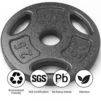 Athletic Works 100LB Black Cast Iron Standard Weight Plate Sets, Used as Both Dumbbell and Barbell,1-inch Holes Fit Standard Sized Bar