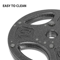 Athletic Works 100LB Black Cast Iron Standard Weight Plate Sets, Used as Both Dumbbell and Barbell,1-inch Holes Fit Standard Sized Bar