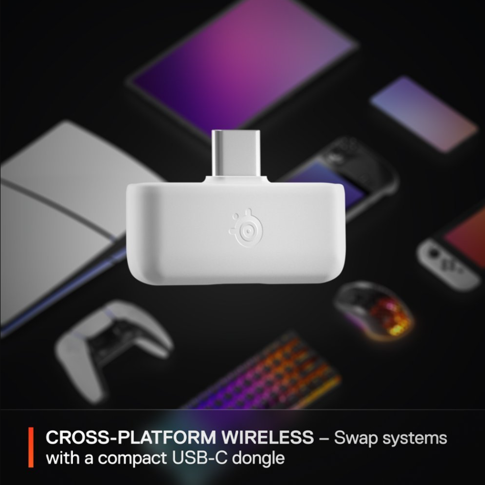 SteelSeries - Arctis Nova 5 Wireless Gaming Headset for PC, PS5, and PS4 - White