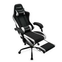 GTRACING GTWD-200 Ergonomic Gaming Chair with Adjustable Pillows and Footrest , White