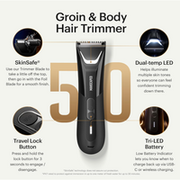 Manscaped - The Lawn Mower 5.0 Ultra Hair Trimmer Essentials Kit - Black