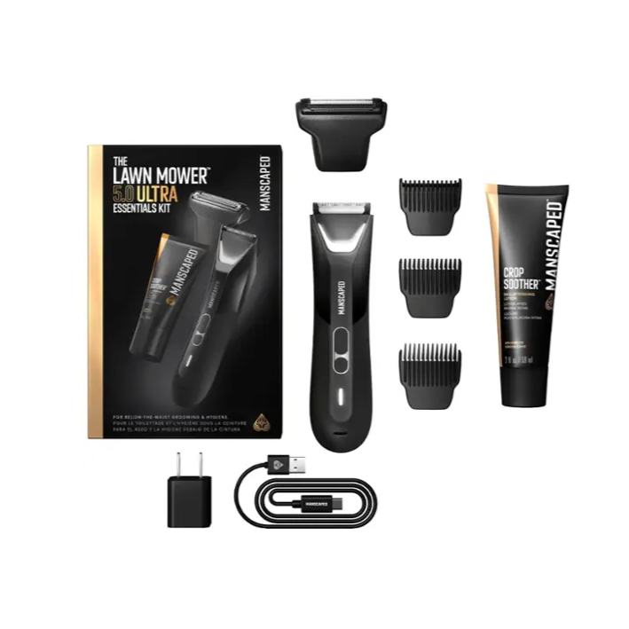 Manscaped - The Lawn Mower 5.0 Ultra Hair Trimmer Essentials Kit - Black