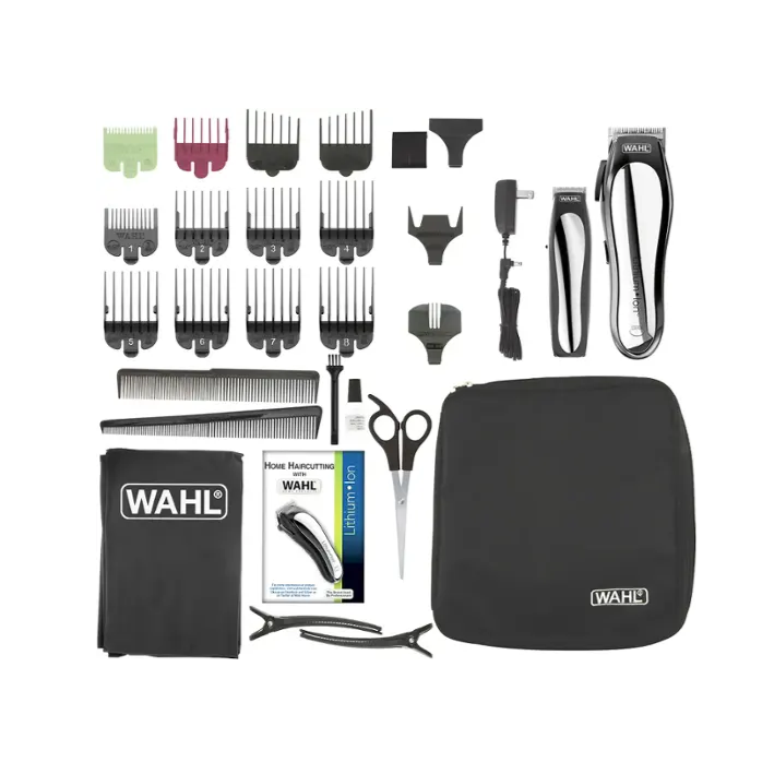 Wahl - Lithium Pro Complete Cordless Haircut Kit - Black/Silver