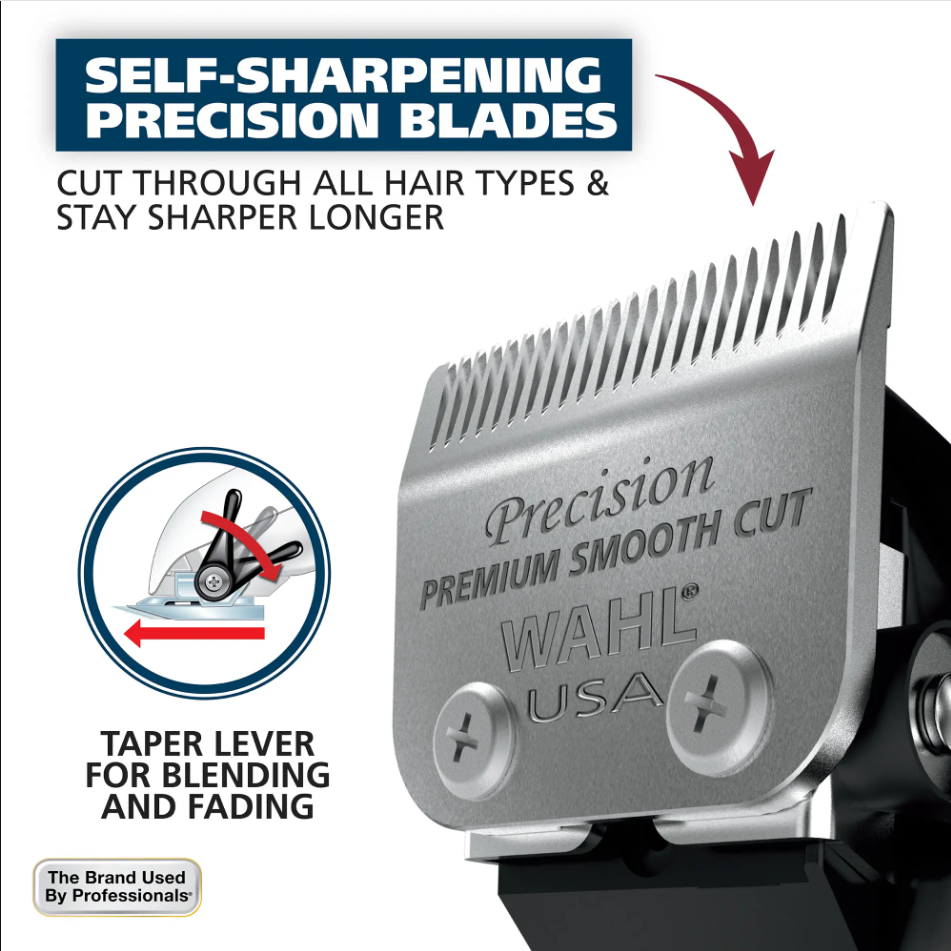 Wahl - Lithium Pro Complete Cordless Haircut Kit - Black/Silver