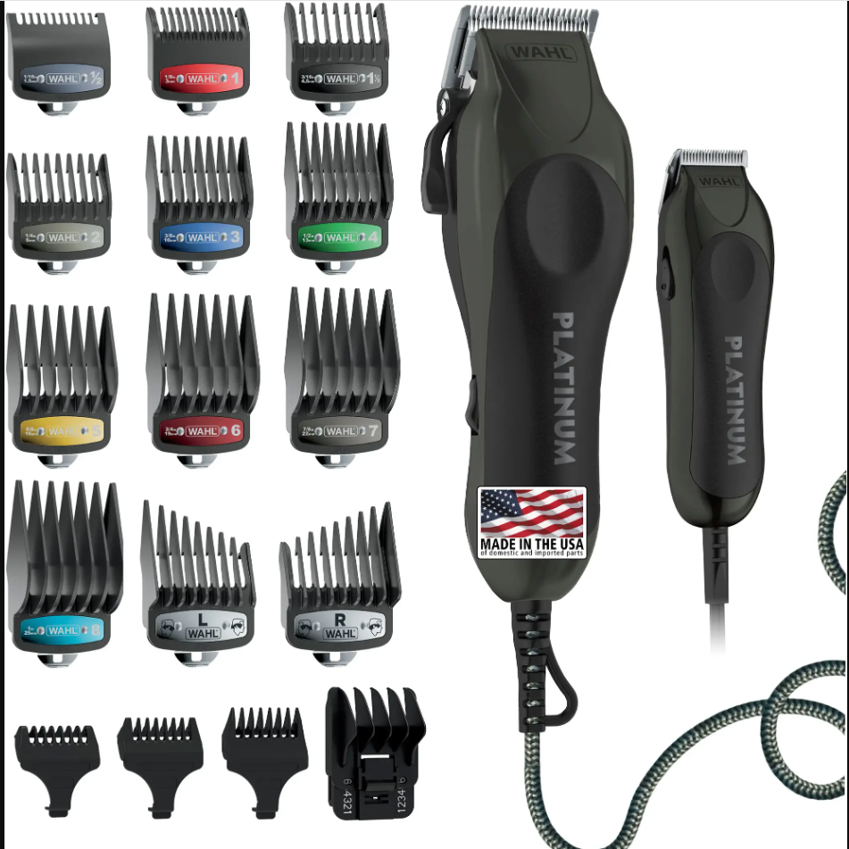 Wahl - Pro Series High Performance Ultra Power Heavy Duty Corded Haircutting Combo Kit w/ Color Coded Guards – 79804-100 - Black