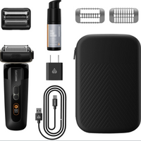 Manscaped - The Chairman Pro Essentials Kit Rechargeable Wet/Dry Electric Foil Shaver Gift Set - Black