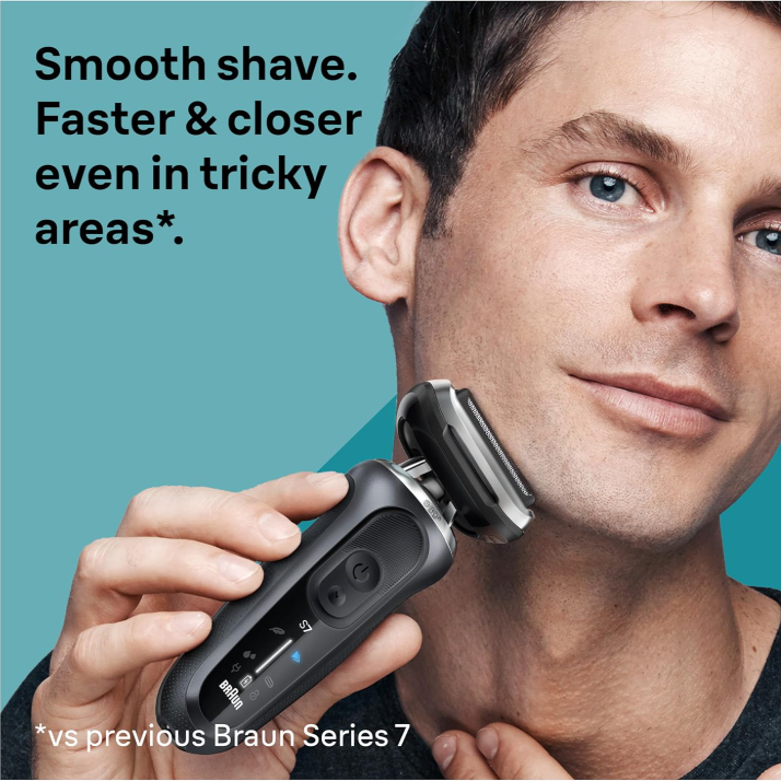 Braun Series 7 Wet/Dry Electric Shaver with Smart Center - Grey
