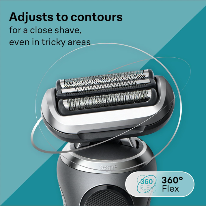 Braun Series 7 Wet/Dry Electric Shaver with Smart Center - Grey