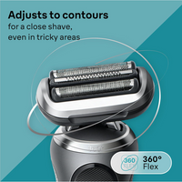 Braun Series 7 Wet/Dry Electric Shaver with Smart Center - Grey
