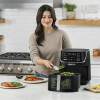 Gourmia Digital Window 8 qt Air Fryer, Black - Nonstick, Digital Display