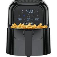 Chefman TurboFry Touch 6 Qt Air Fryer w/ Digital Display and Shake Reminder - Black, New