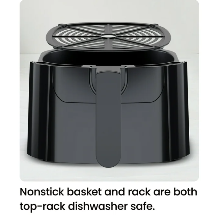 Chefman TurboFry Touch 6 Qt Air Fryer w/ Digital Display and Shake Reminder - Black, New