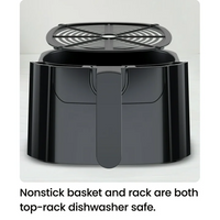 Chefman TurboFry Touch 6 Qt Air Fryer w/ Digital Display and Shake Reminder - Black, New